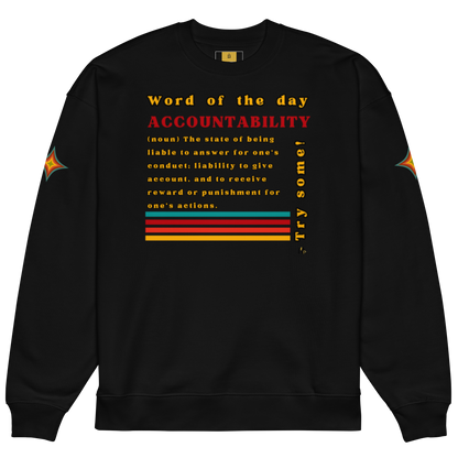 Accountability Unisex Organic Oversized Sweatshirt