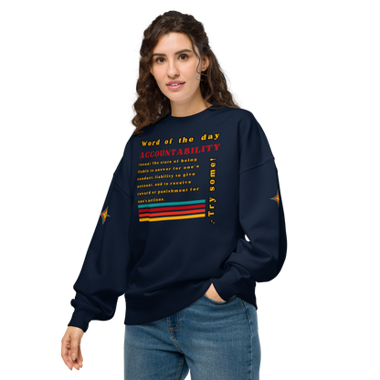 Accountability Unisex Organic Oversized Sweatshirt