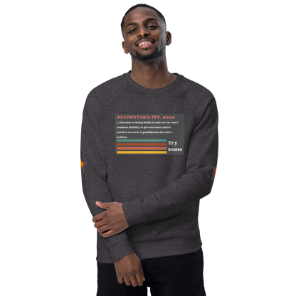 Accountability Unisex Organic Raglan Sweatshirt