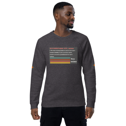 Accountability Unisex Organic Raglan Sweatshirt
