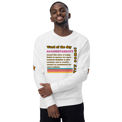 Accountability Unisex Organic Raglan Sweatshirt