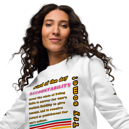Accountability Unisex Organic Raglan Sweatshirt