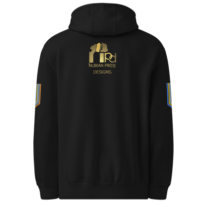 The Adidas Fleece Unisex Hoodie with Tribal Print & African Print Logo