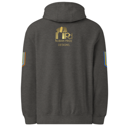 The Adidas Fleece Unisex Hoodie with Tribal Print & African Print Logo