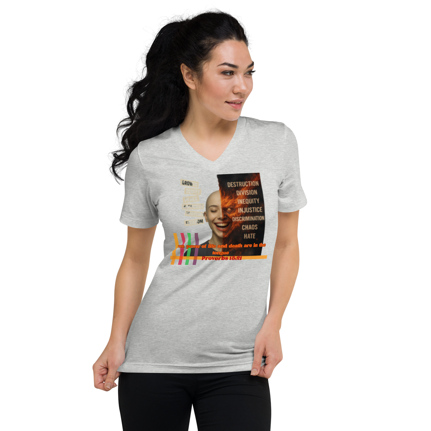 “Truth and Consequences" Unisex V-Neck Tee