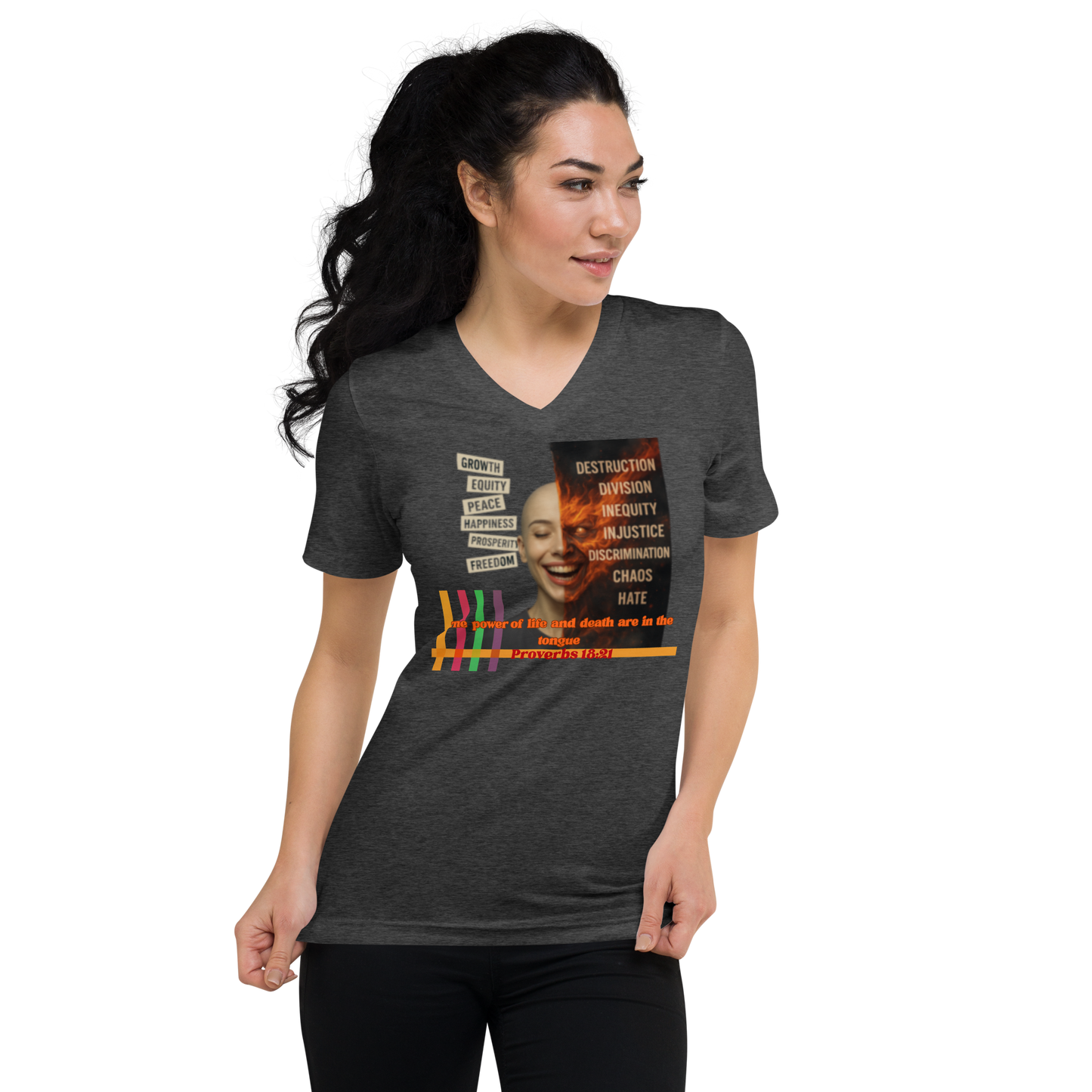 “Truth and Consequences" Unisex V-Neck Tee