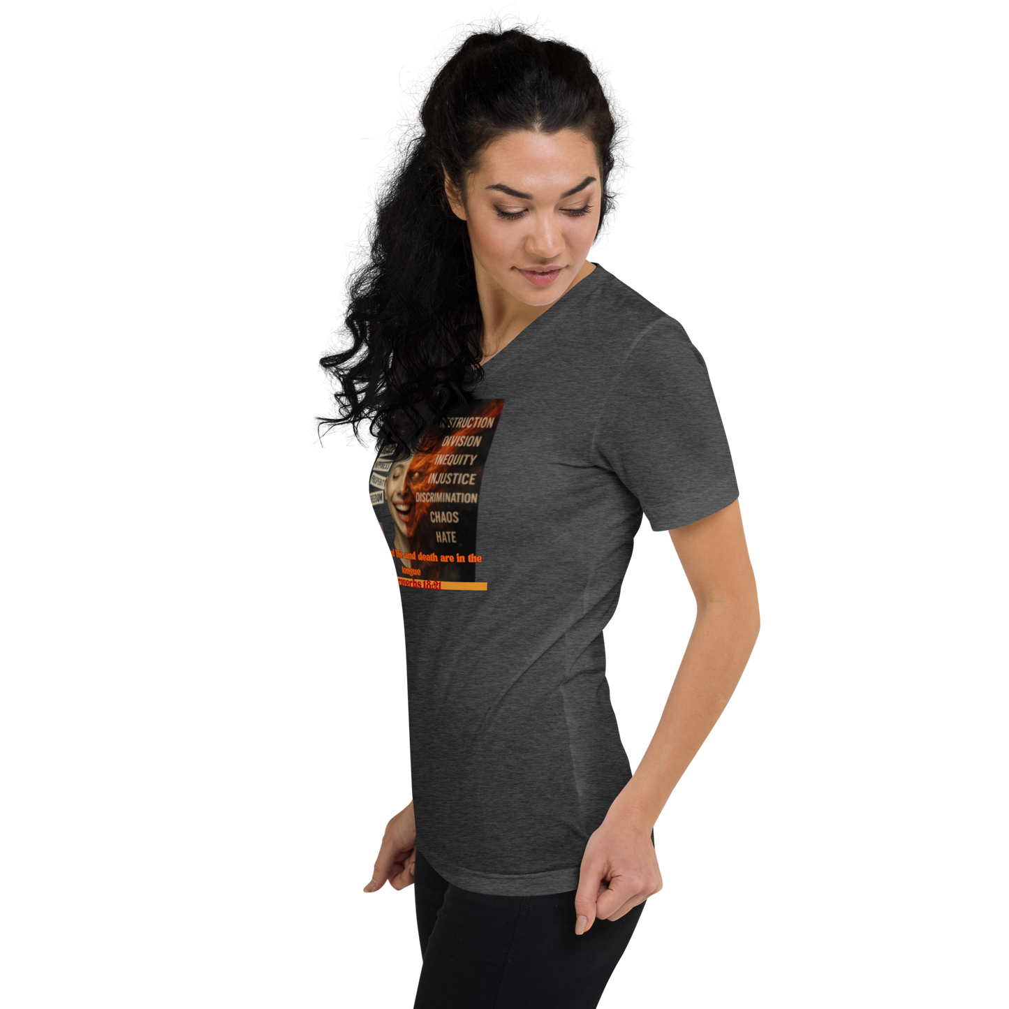 “Truth and Consequences" Unisex V-Neck Tee