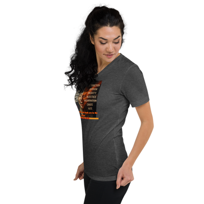 “Truth and Consequences" Unisex V-Neck Tee