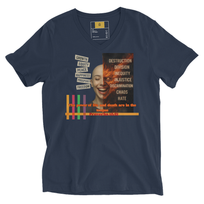 “Truth and Consequences" Unisex V-Neck Tee