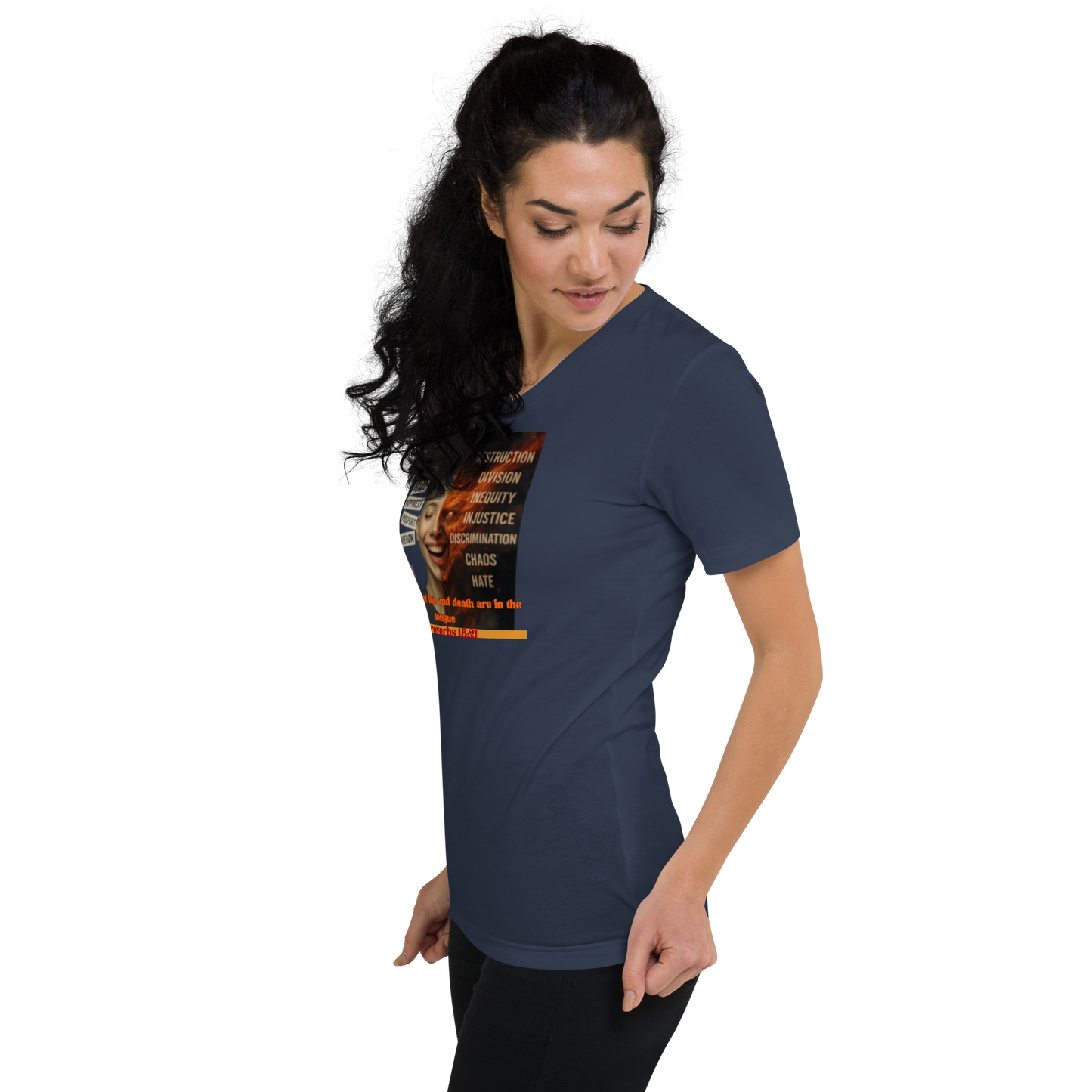 “Truth and Consequences" Unisex V-Neck Tee