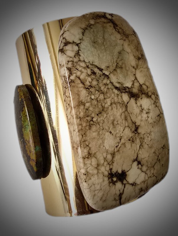 White Turquoise Cuff Bangle