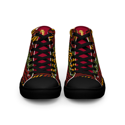 Afrocentric High-Top Canvas Shoes for Women