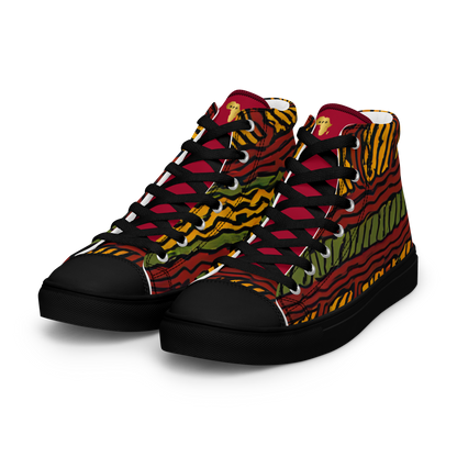 Afrocentric High-Top Canvas Shoes for Women