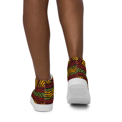 Afrocentric High-Top Canvas Shoes for Women
