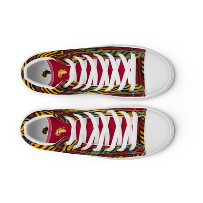 Afrocentric High-Top Canvas Shoes for Women