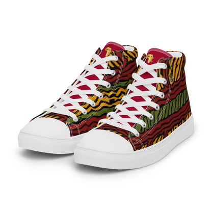 Afrocentric High-Top Canvas Shoes for Women