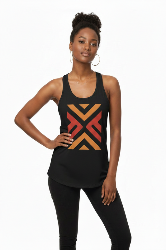 Tribal Axis Tank Fitted Racerback Tank Top
