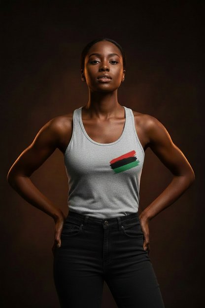 Pan African Women's Fitted Racerback Tank Top