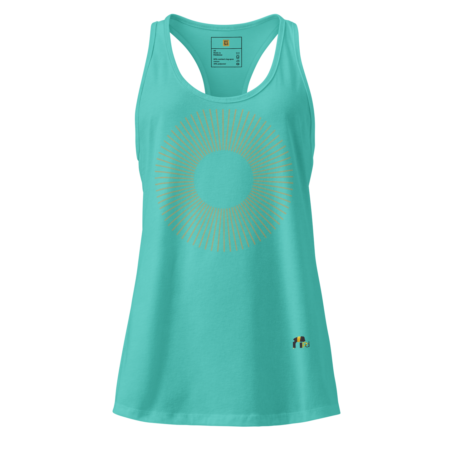 Golden Aura Women's Fitted Racerback Tank Top