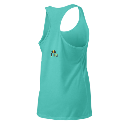 Golden Aura Women's Fitted Racerback Tank Top