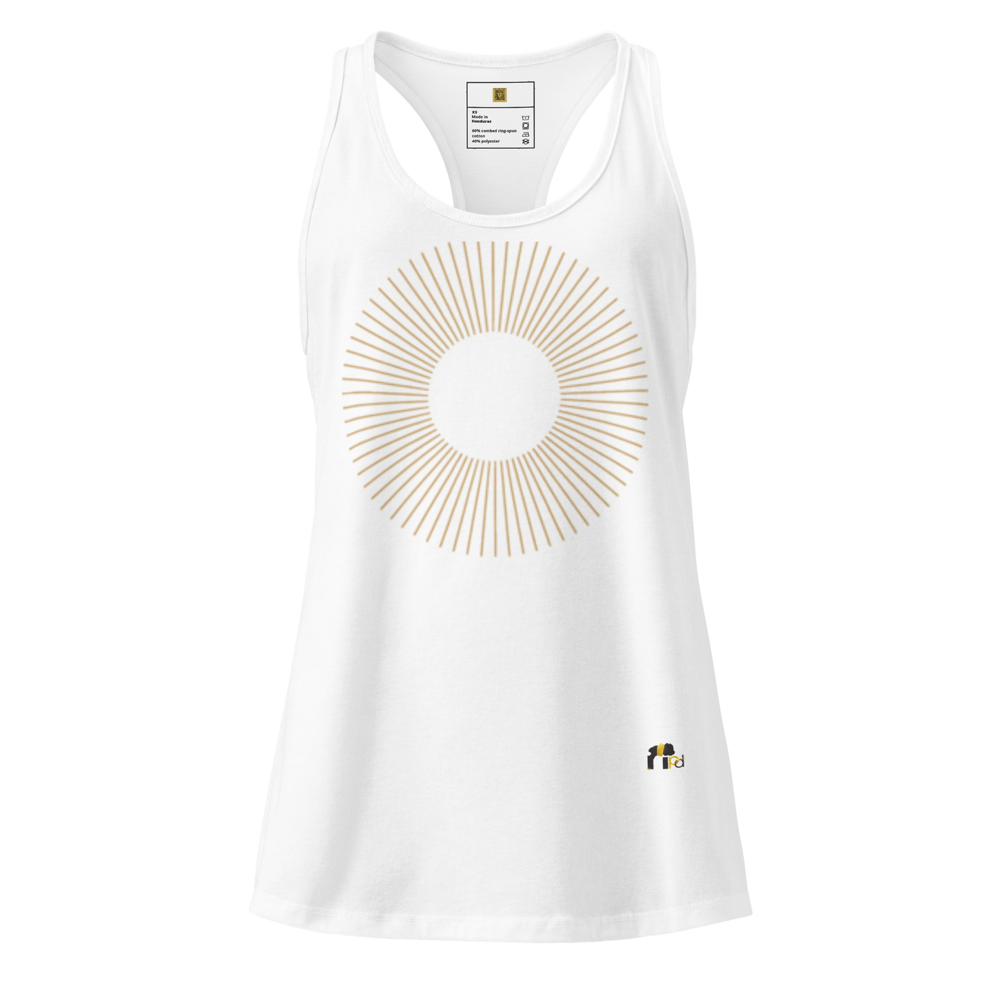 Golden Aura Women's Fitted Racerback Tank Top