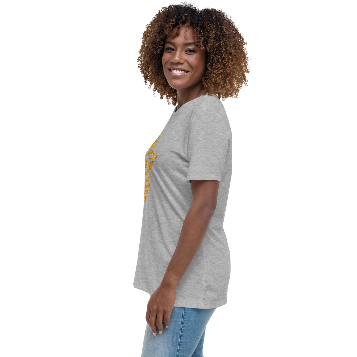 Gold Stripe Africa Tee for Women