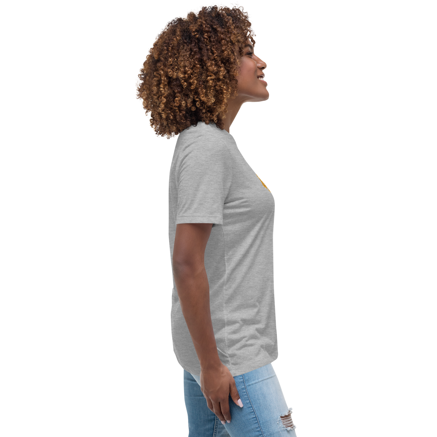 Gold Stripe Africa Tee for Women