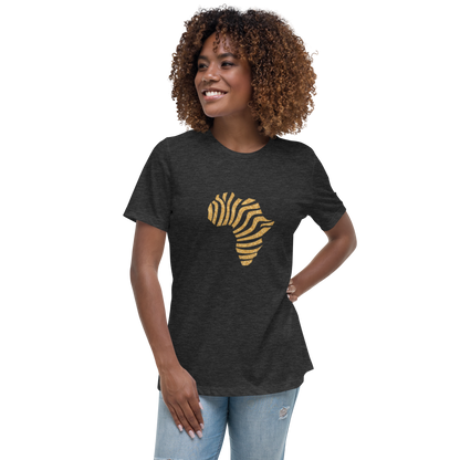 Gold Stripe Africa Tee for Women