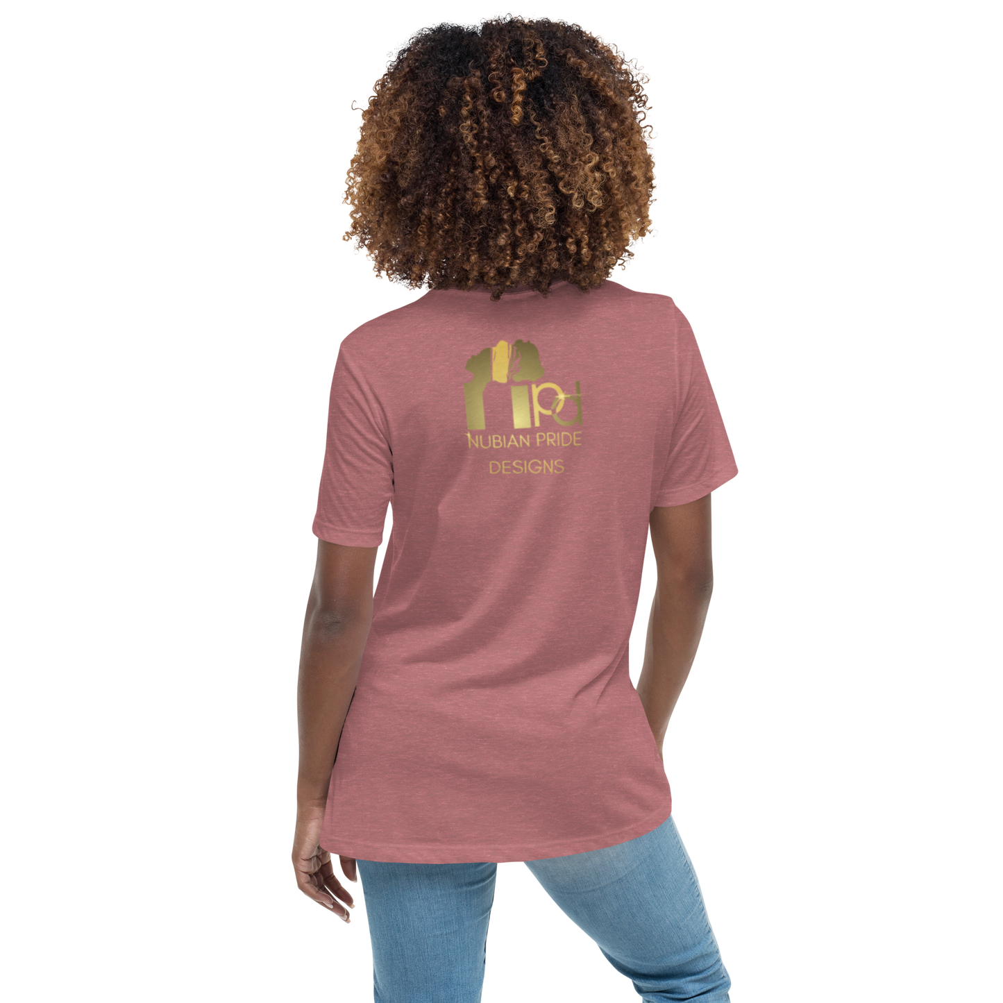 Gold Stripe Africa Tee for Women