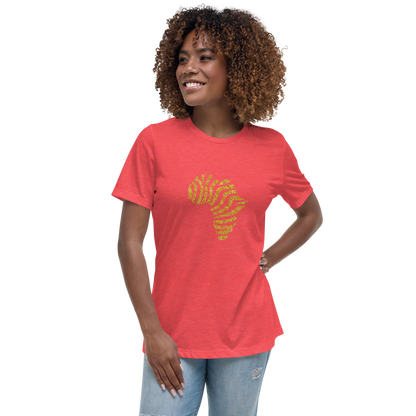 Gold Stripe Africa Tee for Women