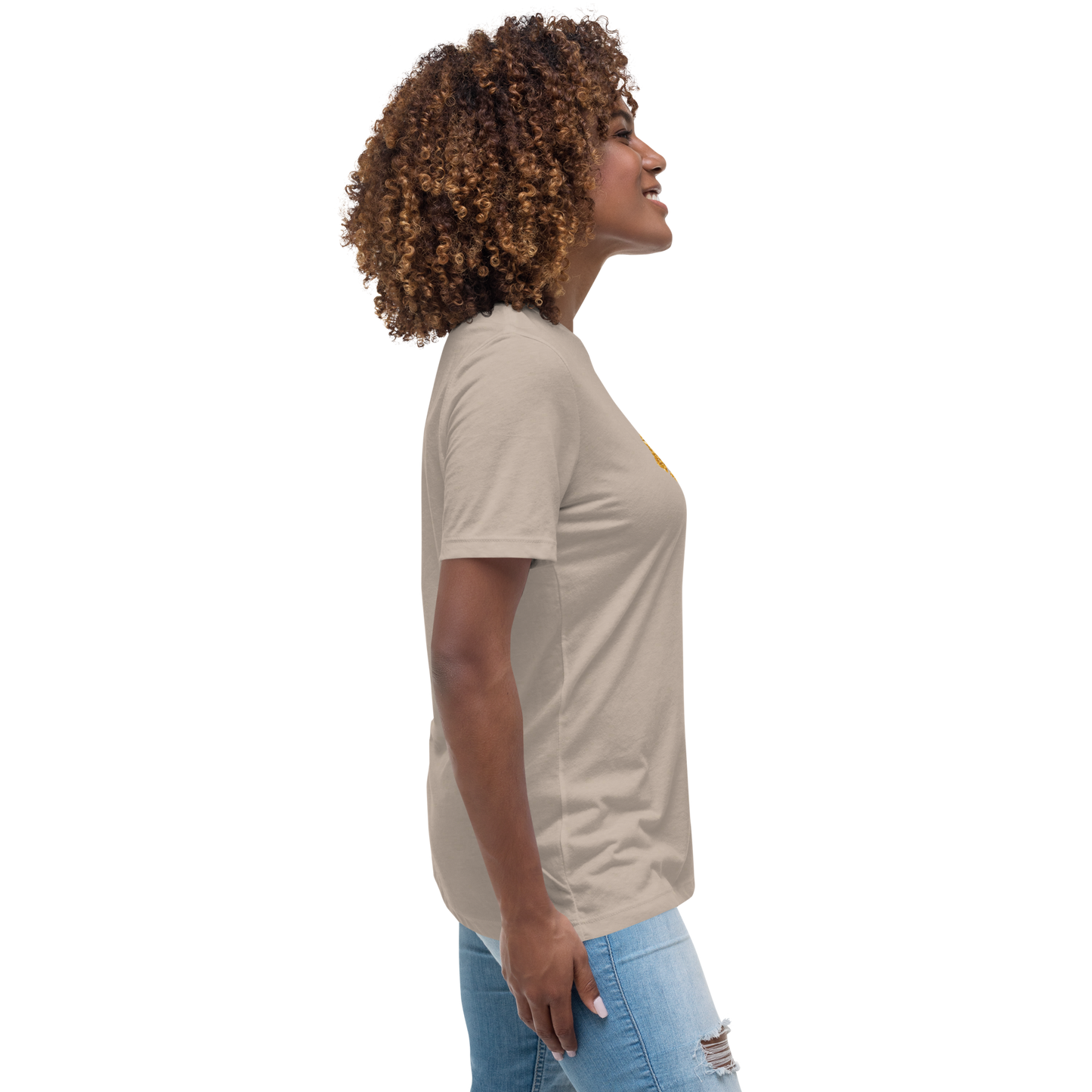 Gold Stripe Africa Tee for Women