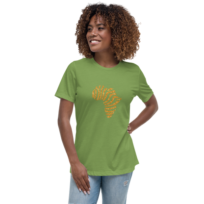 Gold Stripe Africa Tee for Women
