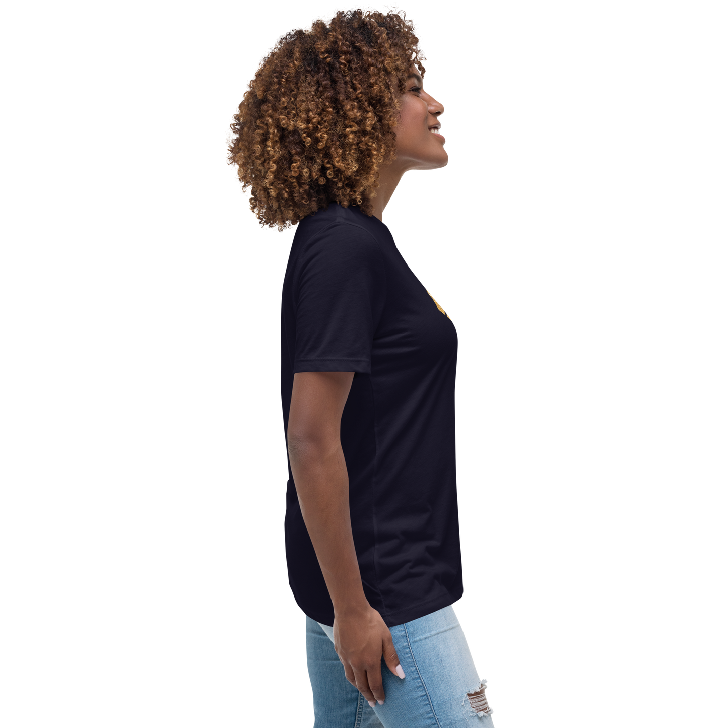 Gold Stripe Africa Tee for Women