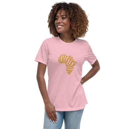 Gold Stripe Africa Tee for Women