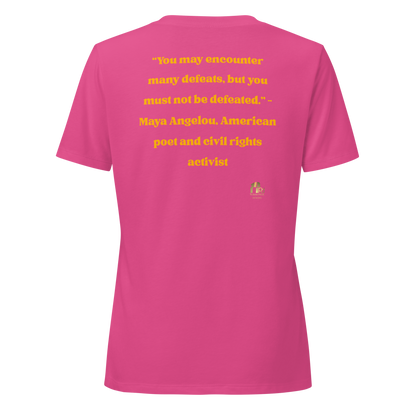 Maya Empowerment Relaxed V-neck Tee for Women