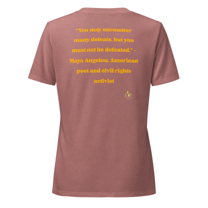 Maya Empowerment Relaxed V-neck Tee for Women