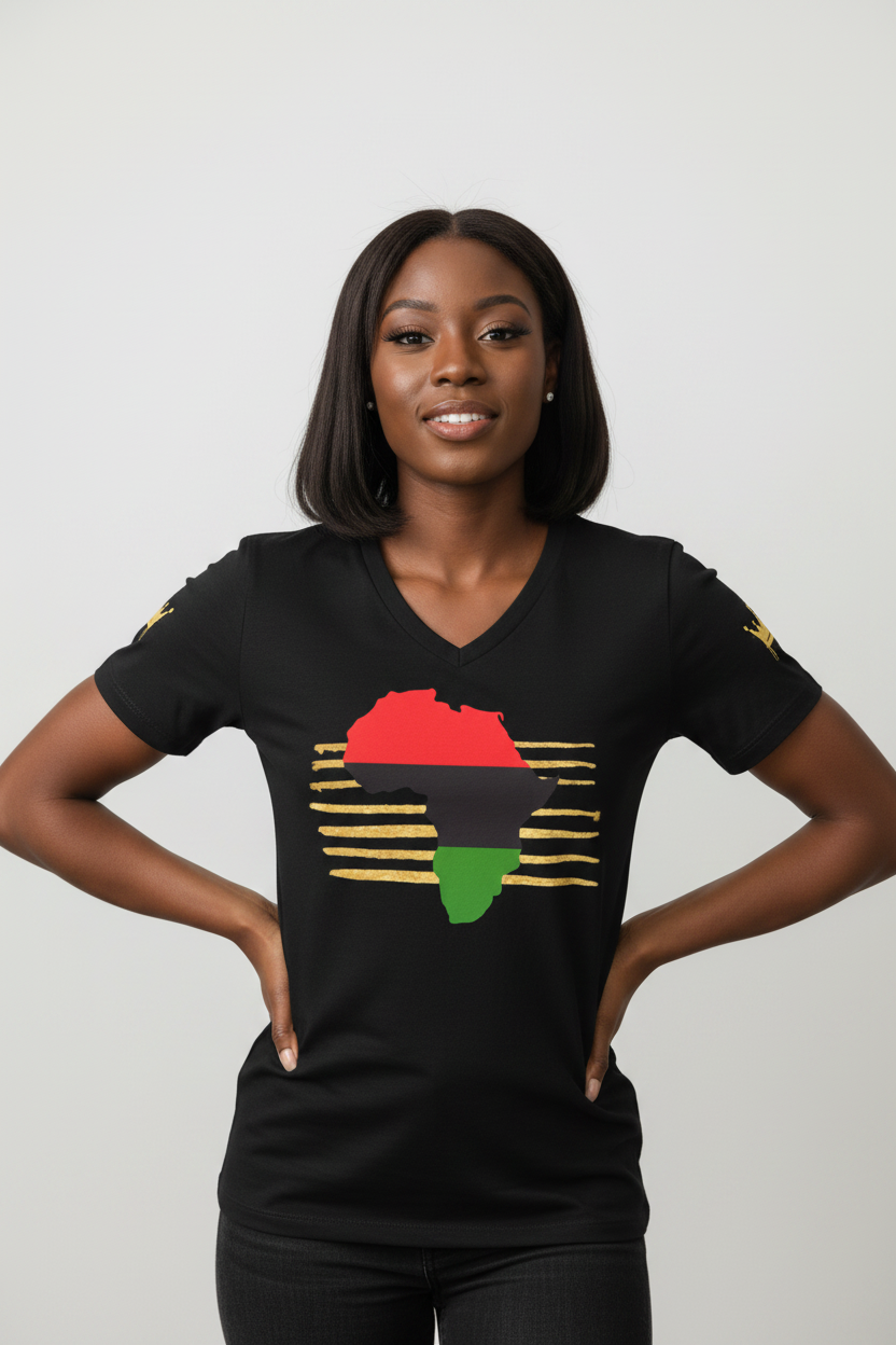 Africa United Tee – Women’s Relaxed V-Neck