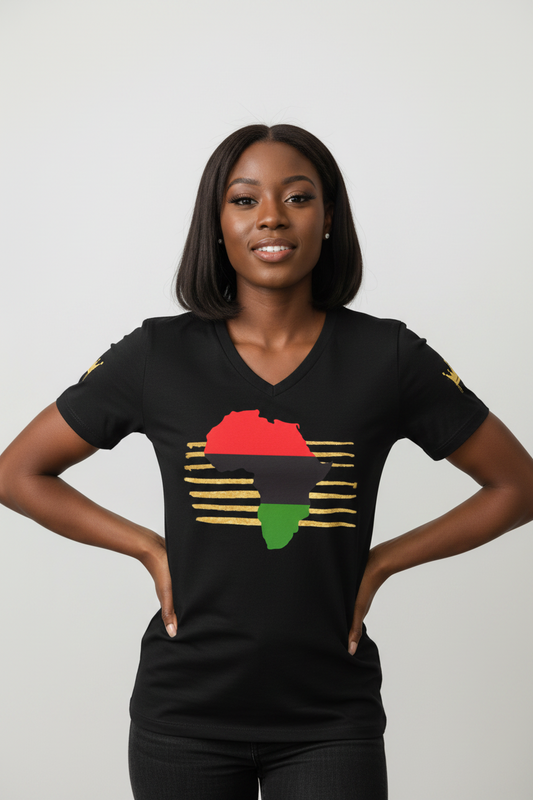 Africa United Tee – Women’s Relaxed V-Neck