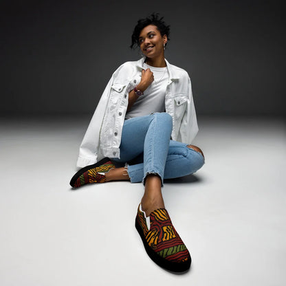 Tribal Slip-On Canvas Shoes for Women