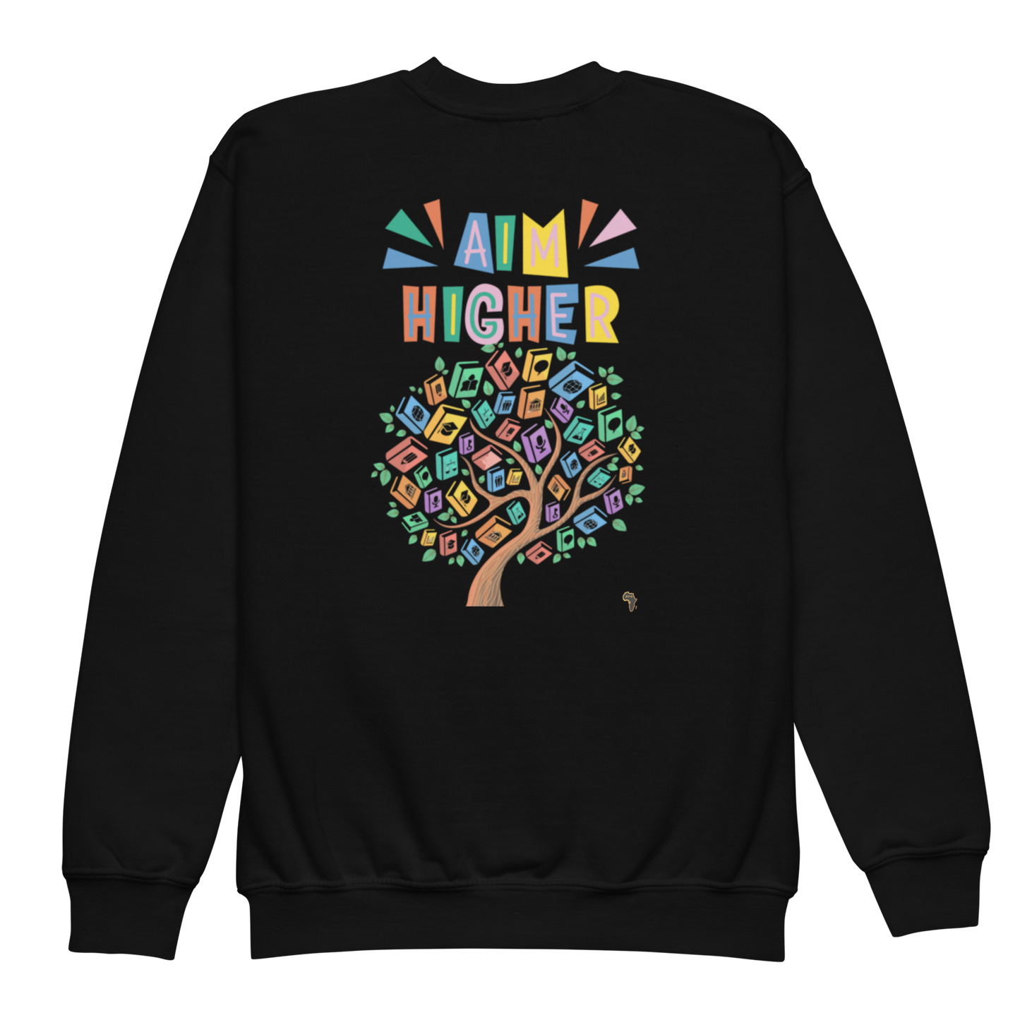 Proud Future HBCU Grad – Aim Higher Youth Crewneck Sweater for Girls