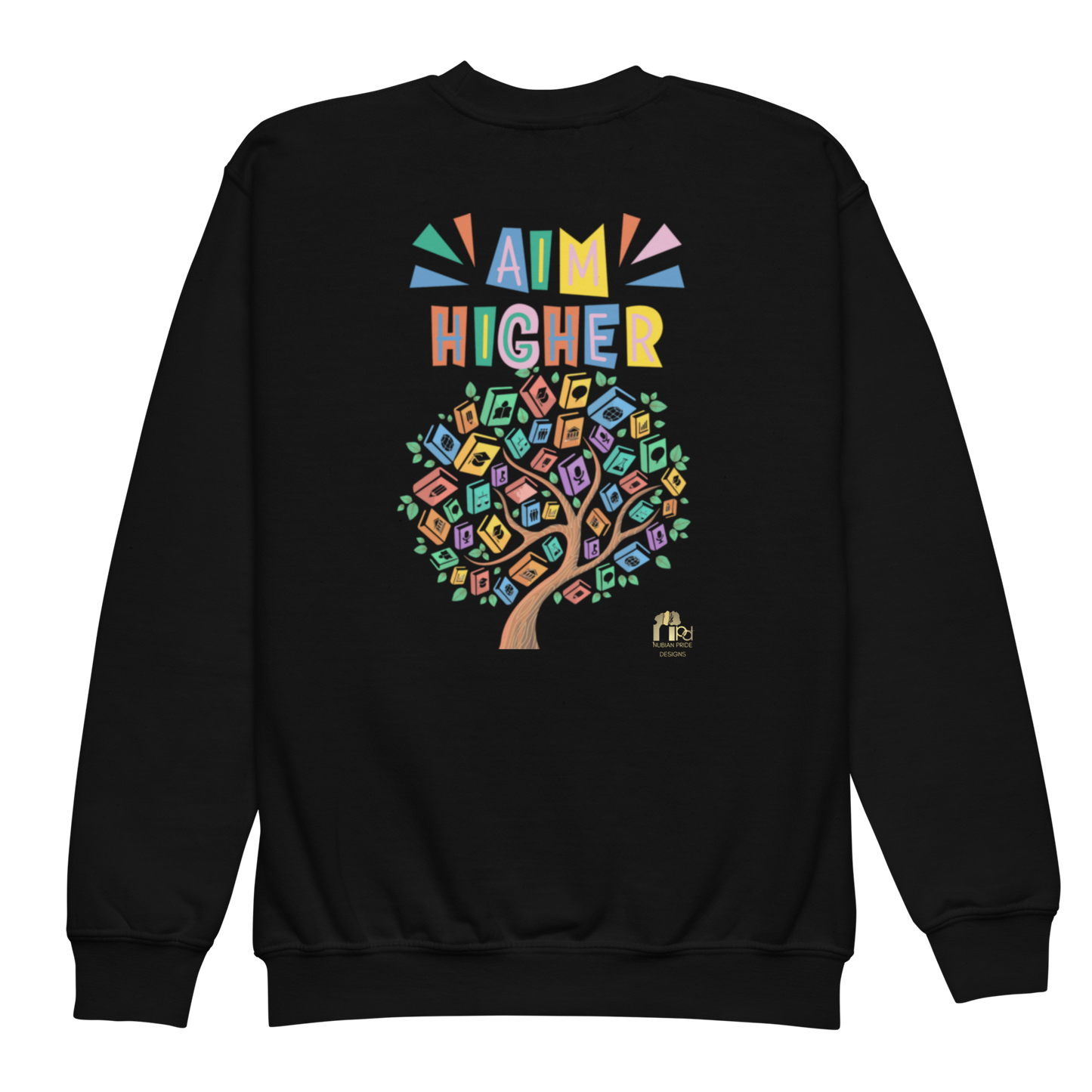 Proud Future HBCU Grad – Aim Higher Youth Crewneck Sweater for Girls