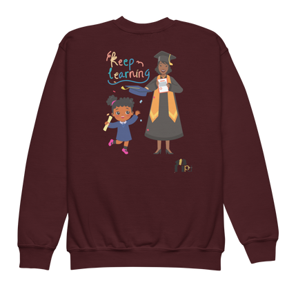 Keep Learning Proud Future HBCU Grad™ Youth Crewneck Sweatshirt for Girls