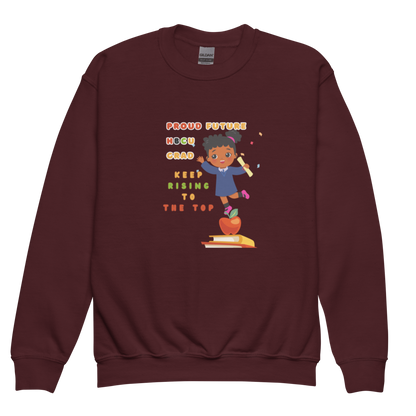 Proud Future HBCU Grad – Aim Higher Youth Crewneck Sweater for Girls