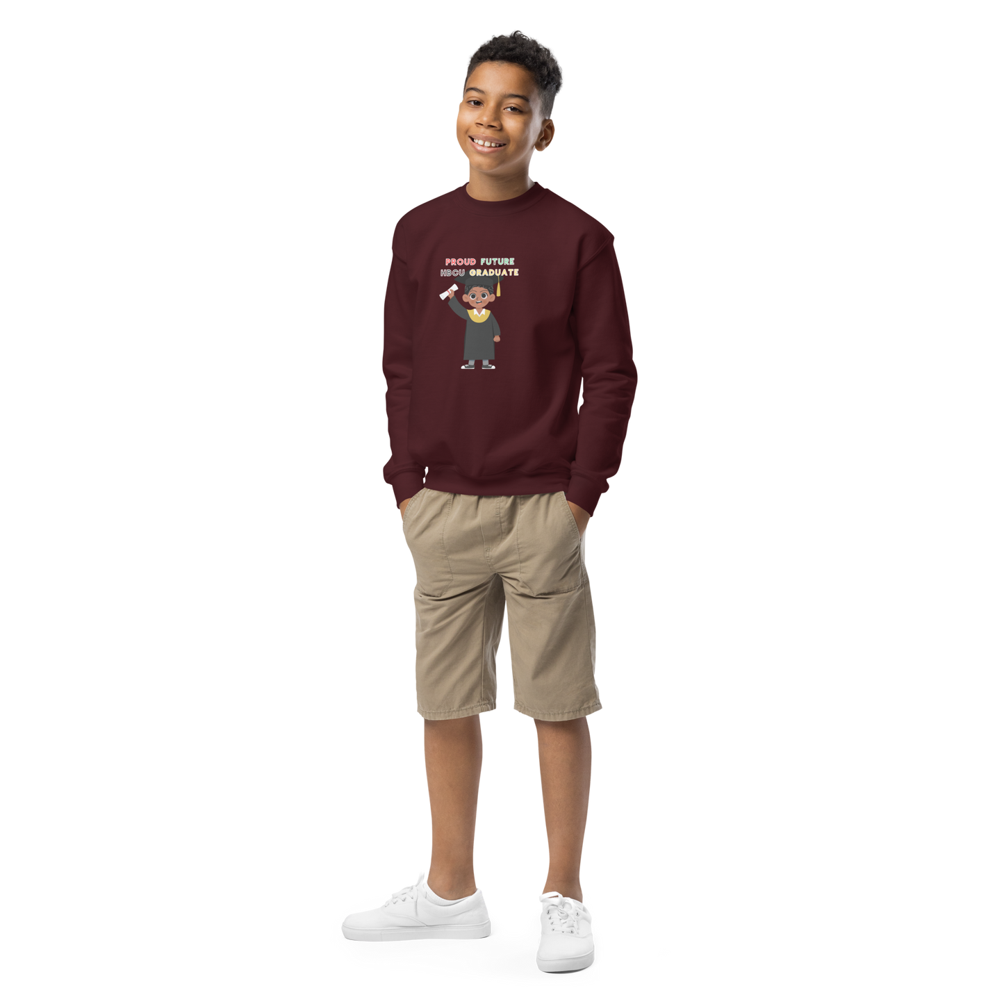 Youth Future HBCU Graduate Crewneck Sweater for Boys
