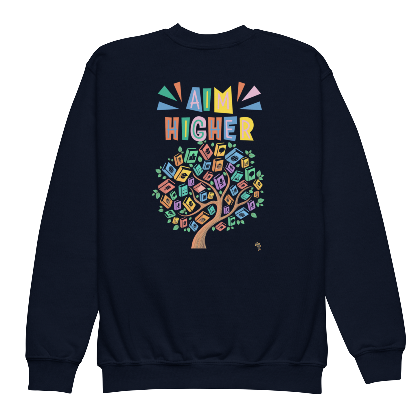 Proud Future HBCU Grad – Aim Higher Youth Crewneck Sweater for Girls