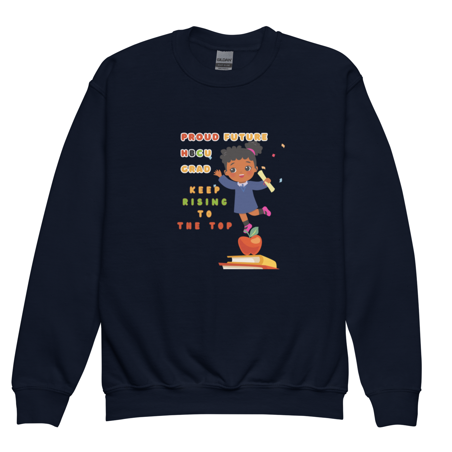 Proud Future HBCU Grad – Aim Higher Youth Crewneck Sweater for Girls