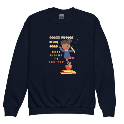 Proud Future HBCU Grad – Aim Higher Youth Crewneck Sweater for Girls