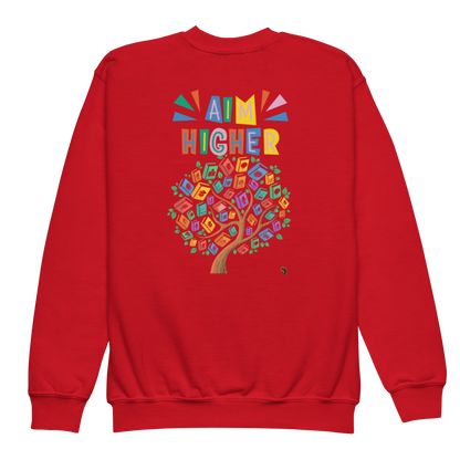 Proud Future HBCU Grad – Aim Higher Youth Crewneck Sweater for Girls