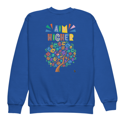 Proud Future HBCU Grad – Aim Higher Youth Crewneck Sweater for Girls