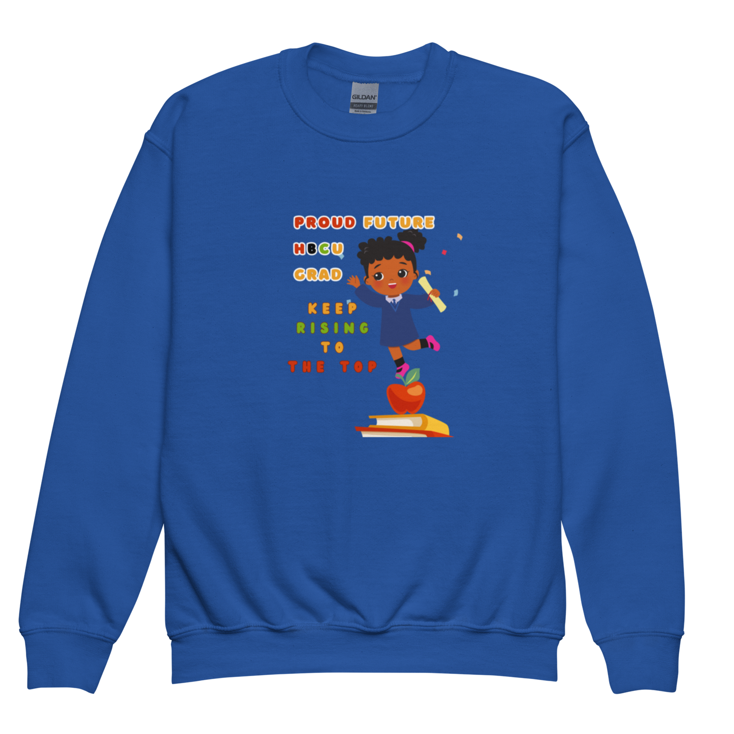 Proud Future HBCU Grad – Aim Higher Youth Crewneck Sweater for Girls